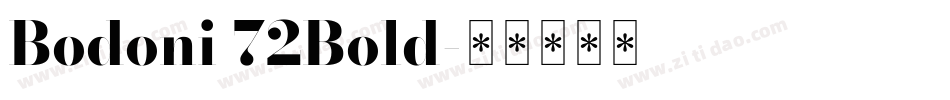 Bodoni 72Bold字体转换